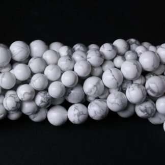 6MM 60PCS Natural Stone White Howlite Turquoise Crystal Beads for Jewelry Making DIY Bracelet - lunas-mystic-emporium.com 6MM 60PCS Natural Stone White Howlite Turquoise Crystal Beads for Jewelry Making DIY Bracelet
