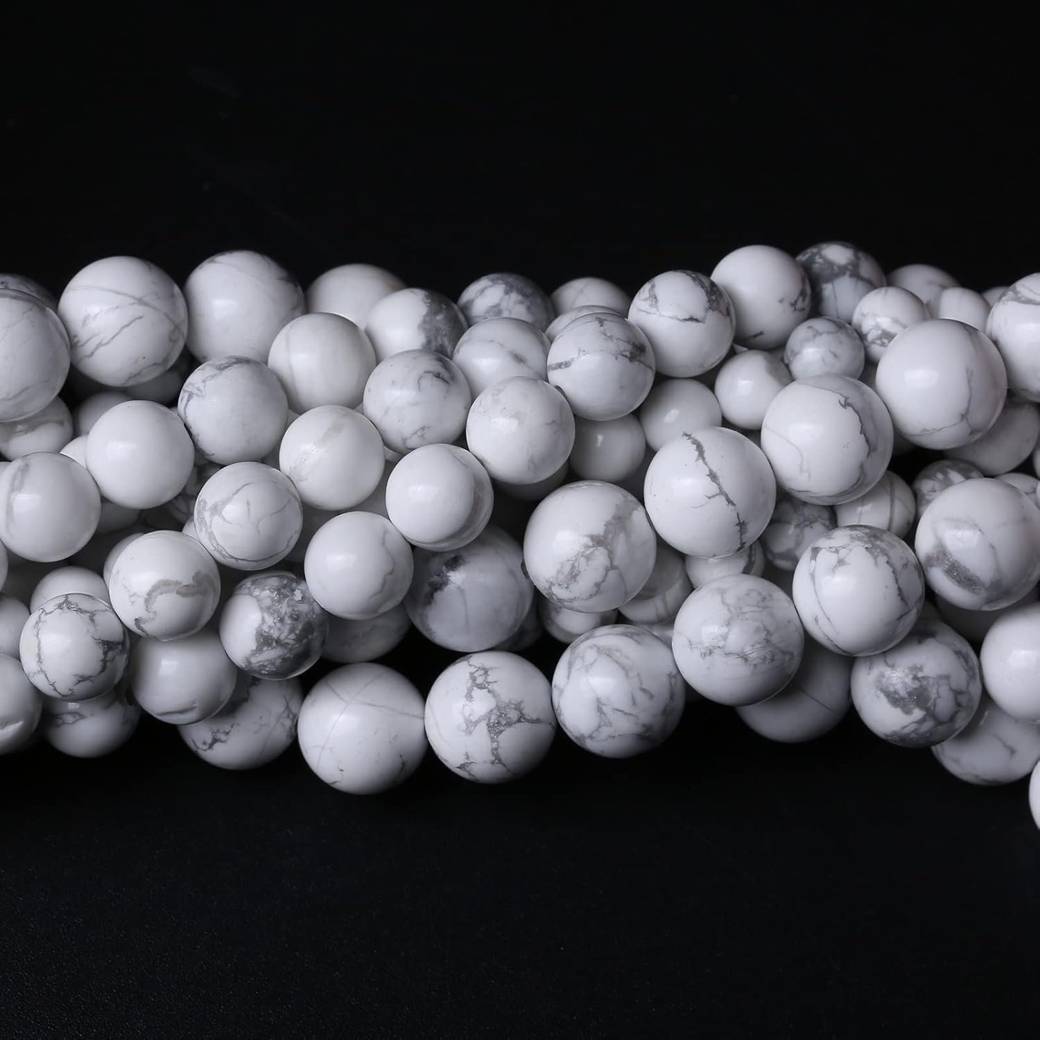 6MM 60PCS Natural Stone White Howlite Turquoise Crystal Beads for Jewelry Making DIY Bracelet - lunas-mystic-emporium.com 6MM 60PCS Natural Stone White Howlite Turquoise Crystal Beads for Jewelry Making DIY Bracelet