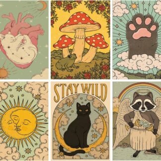 6Packs Animal Tarot Cards Diamond Painting Kits,Cute Cat 5D DIY Diamond Art Painting Kits for Adults,Full Drill Diamond Dots Paintings Beginners,Gem Art Painting Kits for Home...