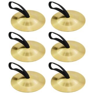 6PCS 2.1 Inch Percussion Instrument Finger Cymbals Dance Finger Instruments Copper Teaching Aids Belly Dance Fingers for Ballroom Entertainment