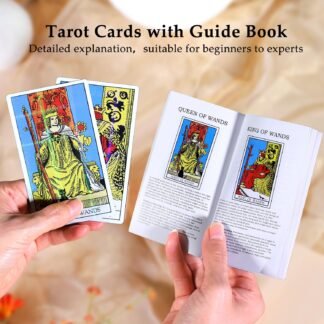 78 Classic Tarot Cards with Guide Book, Traditional Standard Tarot Cards Set for Fortune Telling Game and Board Game for Beginners and Experts
