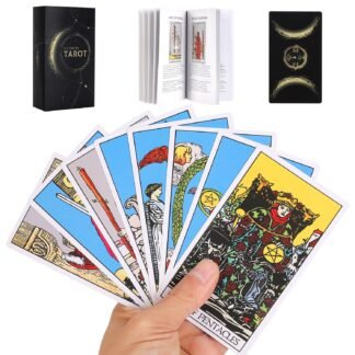 78 Classic Tarot Cards with Guide Book, Traditional Standard Tarot Cards Set for Fortune Telling Game and Board Game for Beginners and Experts