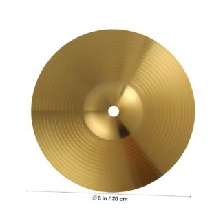 8-Inch Brass Crash Cymbal for Drum Kit - Compact, Quick Response, Versatile Use, Golden Finish