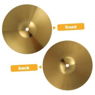 8-Inch Brass Crash Cymbal for Drum Kit - Compact, Quick Response, Versatile Use, Golden Finish