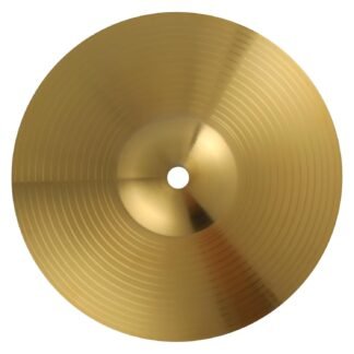 8-Inch Brass Crash Cymbal for Drum Kit - Compact, Quick Response, Versatile Use, Golden Finish