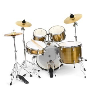 8-Inch Brass Crash Cymbal for Drum Kit - Compact, Quick Response, Versatile Use, Golden Finish