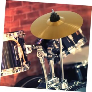 8-Inch Brass Crash Cymbal for Drum Kit - Compact, Quick Response, Versatile Use, Golden Finish
