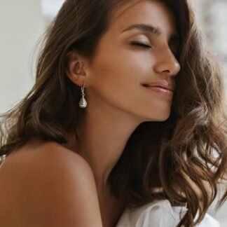 925 Sterling Silver Teardrop Leverback Earrings for Women Girls Waterdrop Tear Drop Dangle Earrings Jewelry Hypoallergenic Silver Teardrop Leverback Dangle Earring for Women