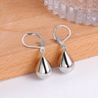 925 Sterling Silver Teardrop Leverback Earrings for Women Girls Waterdrop Tear Drop Dangle Earrings Jewelry Hypoallergenic Silver Teardrop Leverback Dangle Earring for Women