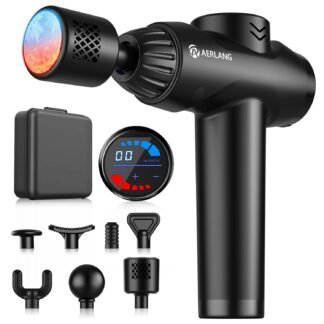 AERLANG Massage Gun with Heat and Cold,Deep Tissue Massage Gun, Back and Neck Massager for Pain Relief,Muscle Percussion Massager,Handheld Messager with 7Heads&Silent Birthday...