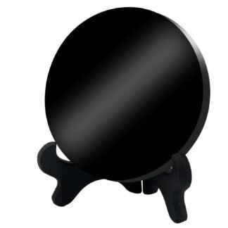 AGERYU Black Obsidian Scrying Mirror Obsidian Mirror with Stand and Bag for Divination Meditation Healing Feng Shui 150mm59in - lunas-mystic-emporium.com AGERYU Black Obsidian Scrying Mirror, Obsidian Mirror with Stand and Bag for Divination, Meditation, Healing, Feng Shui (150mm(5.9in))