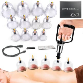 AIKOTOO Cupping Kit for Massage Therapy Set with Pump 12 Massage Cups for Cellulite Reduction Muscle Back Pain Relief Physical Therapy - lunas-mystic-emporium.com AIKOTOO Cupping Kit for Massage Therapy Set with Pump 12 Massage Cups for Cellulite Reduction Muscle Back Pain Relief Physical Therapy