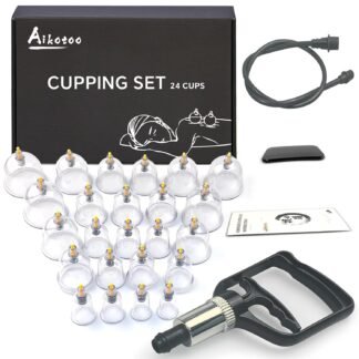 AIKOTOO Cupping Kit for Massage Therapy Set with Pump 12 Massage Cups for Cellulite Reduction Muscle Back Pain Relief Physical Therapy - lunas-mystic-emporium.com AIKOTOO Cupping Kit for Massage Therapy Set with Pump 12 Massage Cups for Cellulite Reduction Muscle Back Pain Relief Physical Therapy