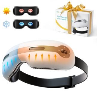 ALLJOY Eye Massager with Heat and Cooling for Migraines, Eye Massager for Relief of Migraine, Dry Eyes, Sleep, Rechargeable Bluetooth Music, Gifts for Women and Men