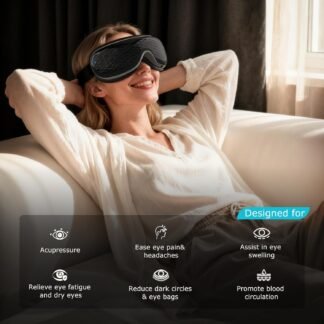 ALLJOY Eye Massager with Heat and Cooling, Lightweight Eye Massager with Removable Gel Mask, Christmas Gifts for Women,White Elephant Gifts for Adults Eye Care Devices for...