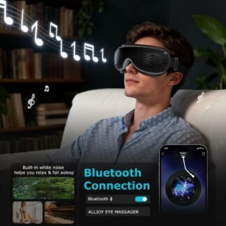 ALLJOY Eye Massager with Heat and Cooling, Lightweight Eye Massager with Removable Gel Mask, Christmas Gifts for Women,White Elephant Gifts for Adults Eye Care Devices for...