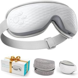 ALLJOY Eye Massager with Heat, Christmas Gifts for Women,White Elephant Gifts for Adults, Bluetooth Music Sleep Mask for Migraine Relief,Eye Strain, Dark Circles & Dry Eyes