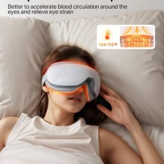 ALLJOY Eye Massager with Heat, Christmas Gifts for Women,White Elephant Gifts for Adults, Bluetooth Music Sleep Mask for Migraine Relief,Eye Strain, Dark Circles & Dry Eyes