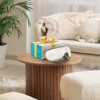 ALLJOY Eye Massager with Heat, Christmas Gifts for Women,White Elephant Gifts for Adults, Bluetooth Music Sleep Mask for Migraine Relief,Eye Strain, Dark Circles & Dry Eyes