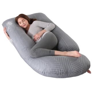 ALLOPERA Pregnancy Pillow, Full Body Maternity Pillow 57 inch, with Removable Washable Cover - Sleep Support for Legs, Back, Neck, Shoulder, HIPS, Belly for Pregnent Women, 100%...