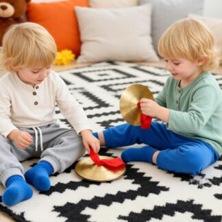 Alloy Cymbals Set Mini Marching Hand Cymbals for Drums Versatile Symbols Instrument for School Bands Professional Orchestras,19cm