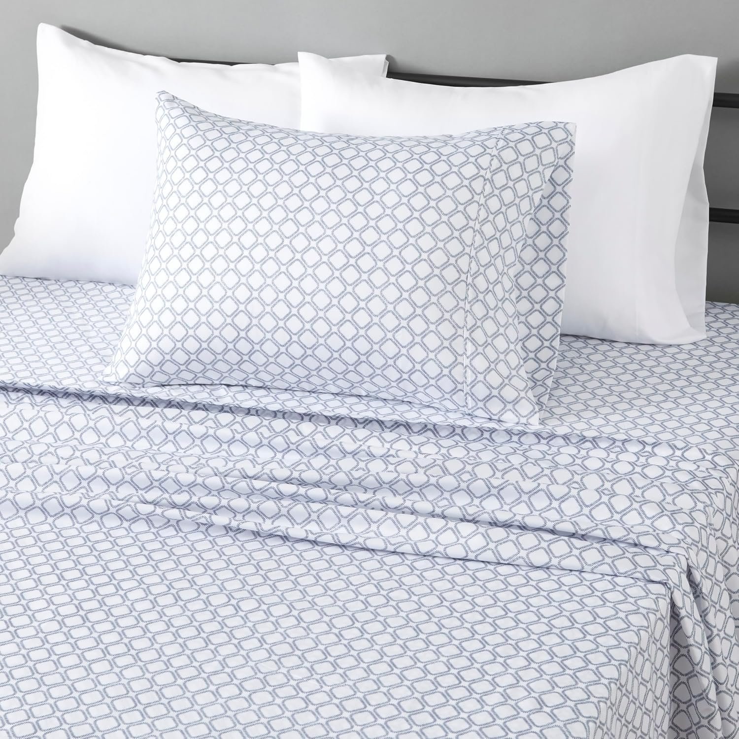 Amazon Basics Lightweight Super Soft Easy Care Wrinkle Free Microfiber 3 Piece Bed Sheet Set with 14-Inch Deep Pockets Twin Aqua Squre Grid Grid Kids Men Women Bedding - lunas-mystic-emporium.com Amazon Basics Lightweight Super Soft Easy Care Wrinkle Free Microfiber 3 Piece Bed Sheet Set with 14-Inch Deep Pockets, Twin, Aqua Squre Grid, Grid, Kids, Men & Women Bedding