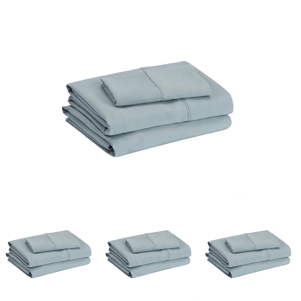 Amazon Basics Lightweight Super Soft Easy Care Wrinkle Free Microfiber 3 Piece Bed Sheet Set with 14-Inch Deep Pockets Twin Aqua Squre Grid Grid Kids Men Women Bedding - lunas-mystic-emporium.com Amazon Basics Lightweight Super Soft Easy Care Wrinkle Free Microfiber 3 Piece Bed Sheet Set with 14-Inch Deep Pockets, Twin, Aqua Squre Grid, Grid, Kids, Men & Women Bedding