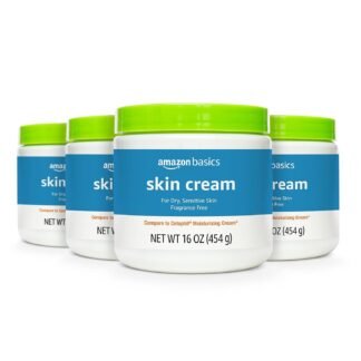 Amazon Basics Ultra Moisturizing Skin Cream for Dry & Sensitive Skin, Dermatologist Tested, Fragrance Free, 16 Ounce, 1 Pound (Pack of 1) (Previously Solimo)