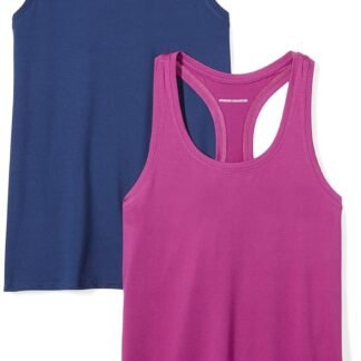 Amazon Essentials Women's Active Workout Quick Dry Tech Stretch Racerback Tank Top (Available in Plus Size), Multipacks