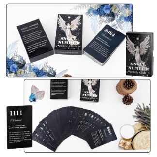 Angel Numbers Oracle Deck - Beginner Friendly, 400 GSM Coated Paper, Life & Family Oracle Cards