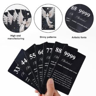 Angel Numbers Oracle Deck - Beginner Friendly, 400 GSM Coated Paper, Life & Family Oracle Cards