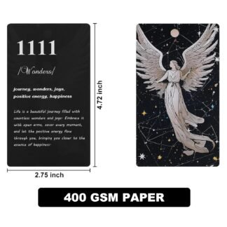 Angel Numbers Oracle Deck - Beginner Friendly, 400 GSM Coated Paper, Life & Family Oracle Cards