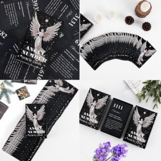 Angel Numbers Oracle Deck - Beginner Friendly, 400 GSM Coated Paper, Life & Family Oracle Cards