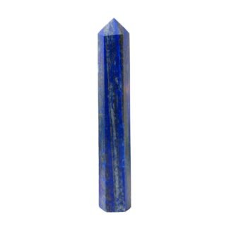 Apengshi 1PCS Natural Crystal Lapis Lazuli Tower 5.9"-6.3" (15-16cm) 6 Faceted Single Point Prism Healing Crystal Wand for Meditation Reiki Chakra Therapy