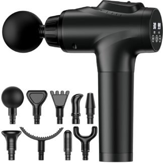 APHERMA Massage Gun, Muscle Massage Gun for Athletes Handheld Electric Deep Tissue Back Massager, Percussion Massage Device for Pain Relief with 30 Speed Levels 9 Heads Black pcs