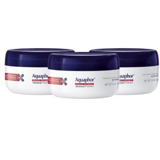 Aquaphor Healing Ointment - Skin Protectant for Dry Cracked Skin - Hands, Heels, Elbows - 2.8 oz Jar (Pack of 3)
