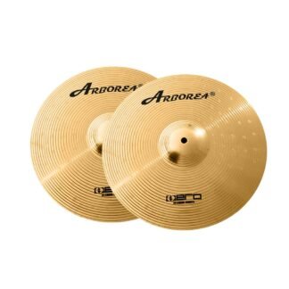 Arborea Cymbal Pack for Drum 8 pcs Super Polishing Cymbals Set Brilliant Gold Hero Series Include 14"Hihats 16"Crash 18"Crash 20"Ride Bonus 10" Splash 16"Ozone Stacker 18" China...