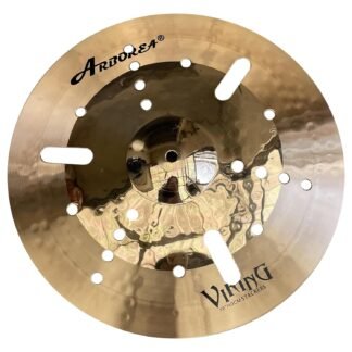 Arborea Cymbal Pack for Drum 8 pcs Super Polishing Cymbals Set Brilliant Gold Hero Series Include 14"Hihats 16"Crash 18"Crash 20"Ride Bonus 10" Splash 16"Ozone Stacker 18" China...