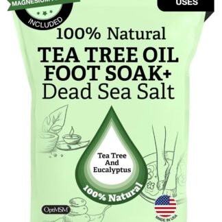 Aromasong Tea Tree Foot Soak with Magnesium Flakes and Dead Sea Foot Soaking Salts - Pedicure Tea Tree oil foot Soak for Dry Cracked Feet-Athlete's Callus Remover- Eliminates...