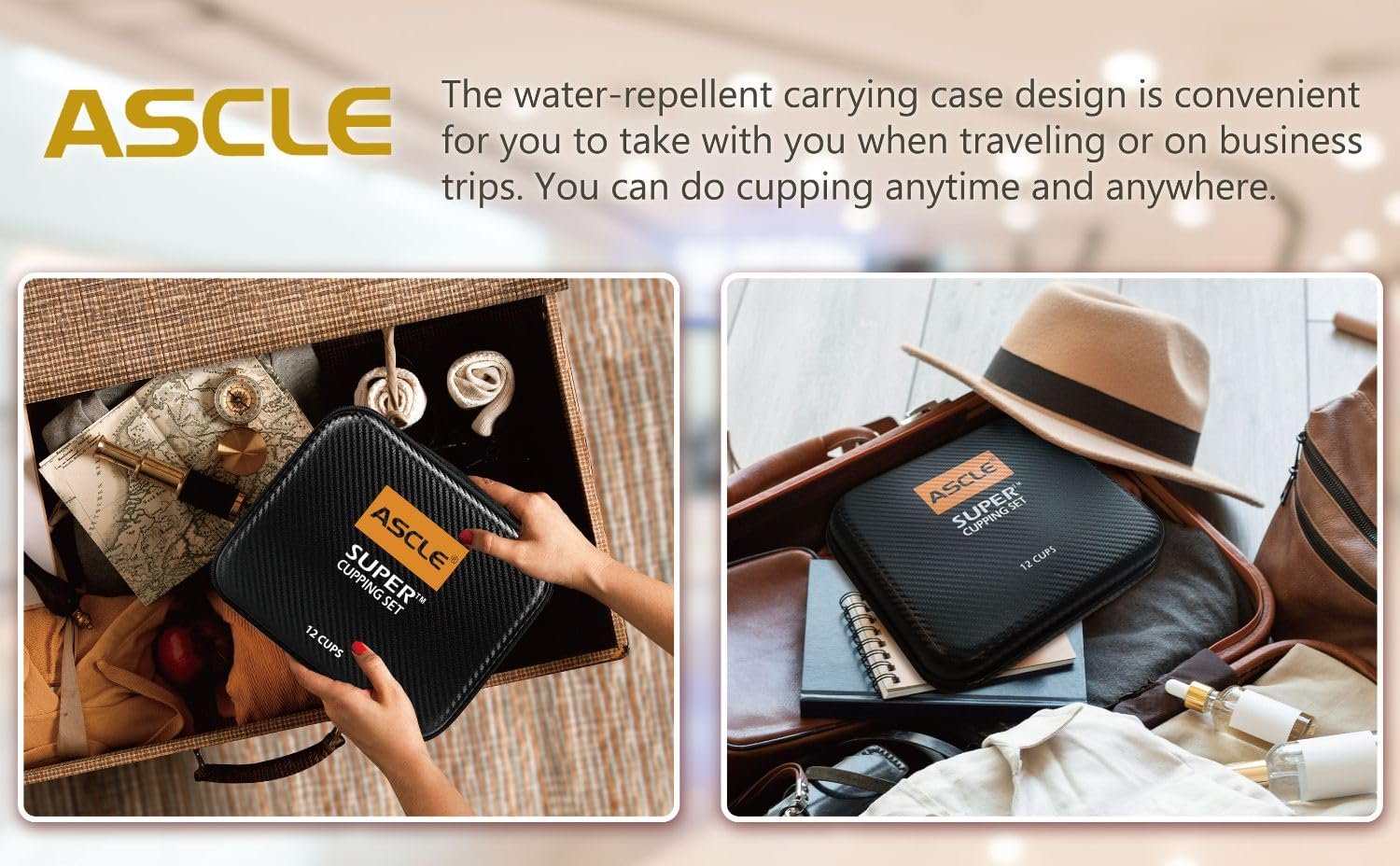 ASCLE Super Cupping Set Shockproof Heatproof Cups Water Repellent Shockproof Professional Carrying Case 12 Cups - lunas-mystic-emporium.com ASCLE Super Cupping Set, Shockproof Heatproof Cups, Water Repellent Shockproof Professional Carrying Case, 12 Cups