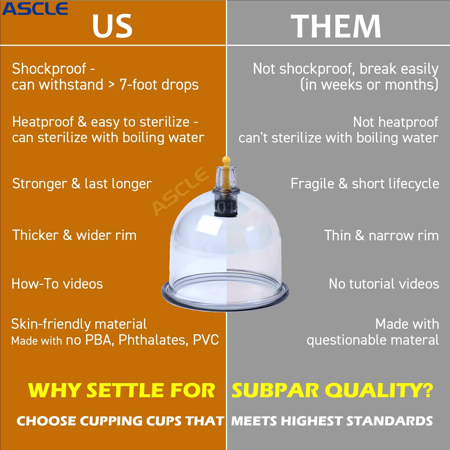 ASCLE Super Cupping Set Shockproof Heatproof Cups Water Repellent Shockproof Professional Carrying Case 12 Cups - lunas-mystic-emporium.com ASCLE Super Cupping Set, Shockproof Heatproof Cups, Water Repellent Shockproof Professional Carrying Case, 12 Cups