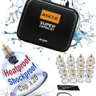 ASCLE Super Cupping Set Shockproof Heatproof Cups Water Repellent Shockproof Professional Carrying Case 12 Cups - lunas-mystic-emporium.com ASCLE Super Cupping Set, Shockproof Heatproof Cups, Water Repellent Shockproof Professional Carrying Case, 12 Cups