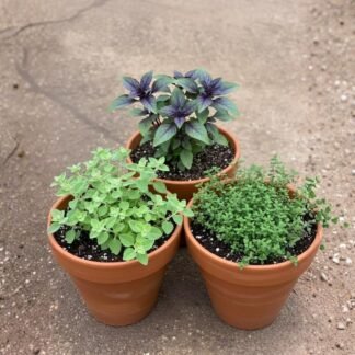 Assorted Herb Live Plants, Fragrant and Edible Herbs Packs (Lemon Balm, Mint, Basil, Lavender and Other Herb Varieties), 4 Plants per Pack, Well Rooted 6'' Tall