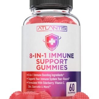 Atlantis Nutrition 8-in-1 Immune Support Gummies with Elderberry | Immune Supplement with Elderberry, Quercetin, Zinc, Vitamin C - Immunity Boosters for Adults & Kids -...