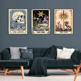 Axquilon 3 Pack Tarot Diamond Art Kits for Adults - Diamond Painting Kits for Adults Beginner, DIY 5D Full Drill Gem Art for Home Wall Decor 12x16 inch