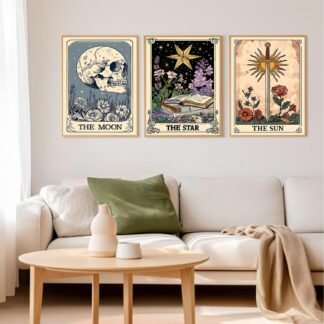 Axquilon 3 Pack Tarot Diamond Art Kits for Adults - Diamond Painting Kits for Adults Beginner, DIY 5D Full Drill Gem Art for Home Wall Decor 12x16 inch