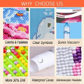 Axquilon 3 Pack Tarot Diamond Art Kits for Adults - Diamond Painting Kits for Adults Beginner, DIY 5D Full Drill Gem Art for Home Wall Decor 12x16 inch