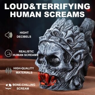 Aztec Death Whistle, Authentic Human Sounding Screams 125+ Decibels, Ceramic & Resin, Vampire Color