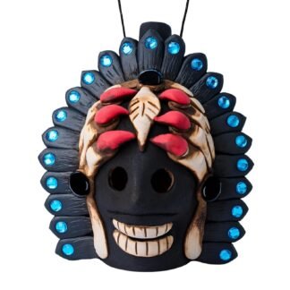 Aztec Death Whistle - Screaming Aztec Whistle - Silbato Azteca de la Muerte - Emits Terrifying Human Screams up to 125 DB (Black Obsidian)