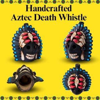 Aztec Death Whistle - Screaming Aztec Whistle - Silbato Azteca de la Muerte - Emits Terrifying Human Screams up to 125 DB (Black Obsidian)